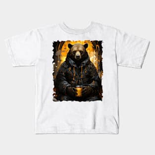 Brown Bear with Honey Kids T-Shirt